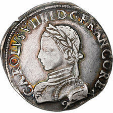France, Charles IX, Teston, 1563, Rennes, 2nd type, Silver, VF(30-35)