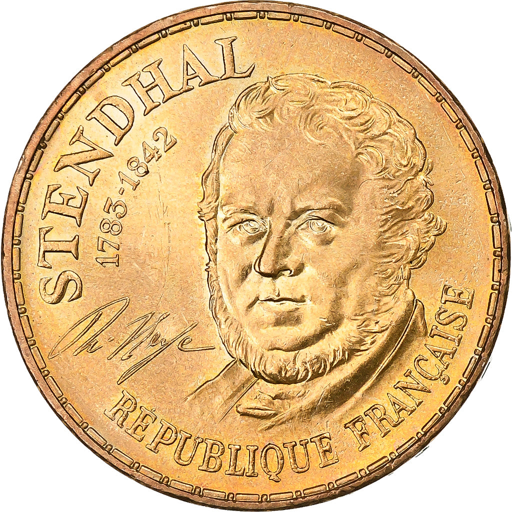 Frankreich, 10 Francs, Stendhal, 1983, Tranche B, Kupfer-Nickel, VZ, KM:953