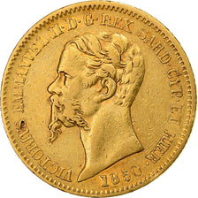 Kingdom of Sardinia, Vittorio Emanuele II, 20 Lire, 1850, Turin, Gold, SS