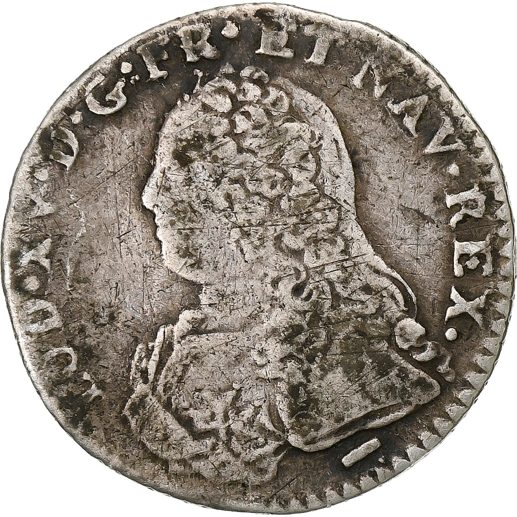 Francia, Louis XV, 1/10 Écu aux branches d'olivier, 1729, Lille, Plata, BC+