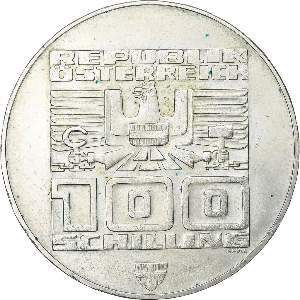 Austria, 100 Schilling, 1976, Silver, EF(40-45), KM:2928