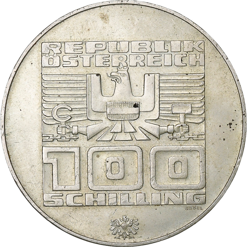 Austria, 100 Schilling, 1976, Silver, EF(40-45), KM:2927