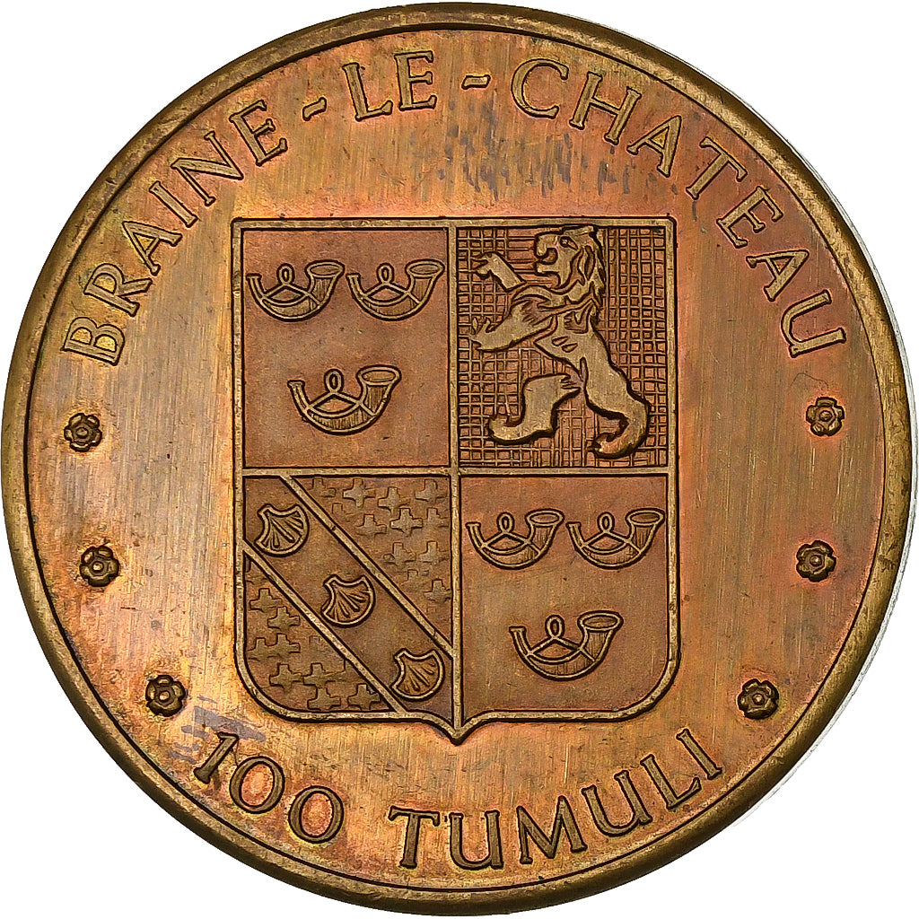 België, Token, 100 Tumuli - Braine-le-Château, 1982, Koper, PR