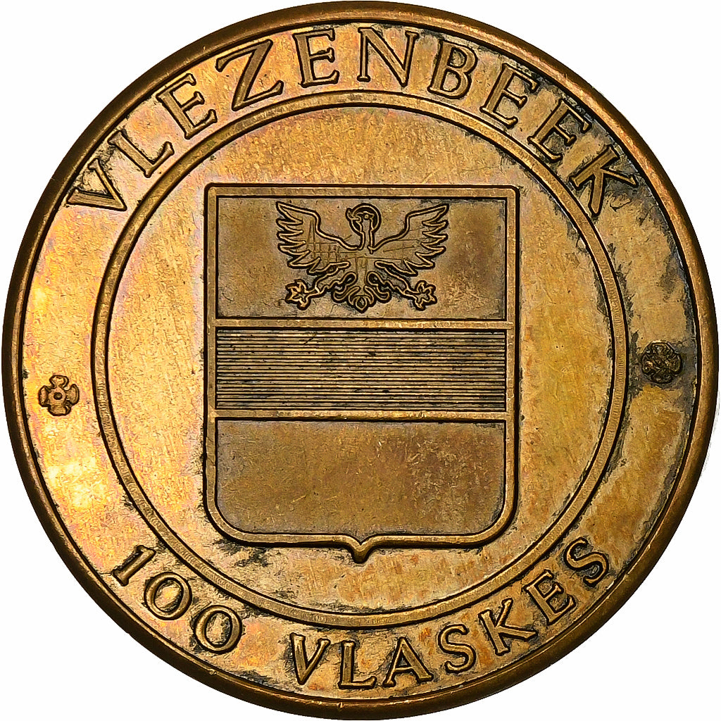 Belgium, Token, 100 Vlaskes - Vlezenbeek, 1983, Copper, AU(55-58)