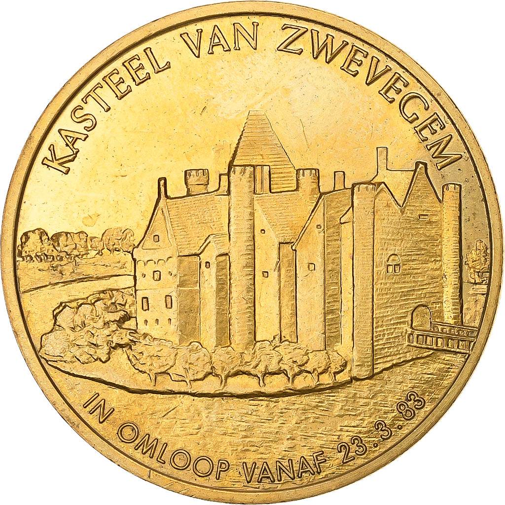 Belgium, Token, 100 Sueven - Zwevegem, 1983, Copper, AU(55-58)
