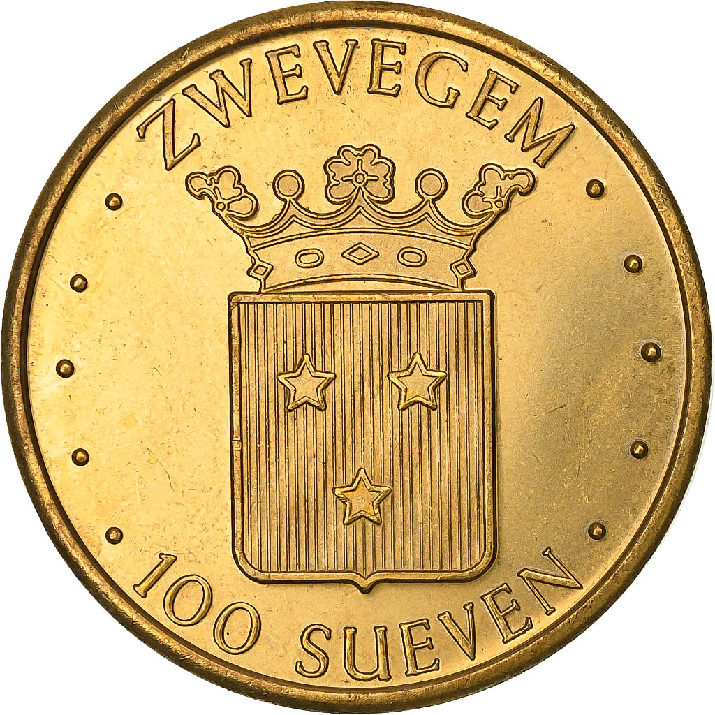 Belgium, Token, 100 Sueven - Zwevegem, 1983, Copper, AU(55-58)