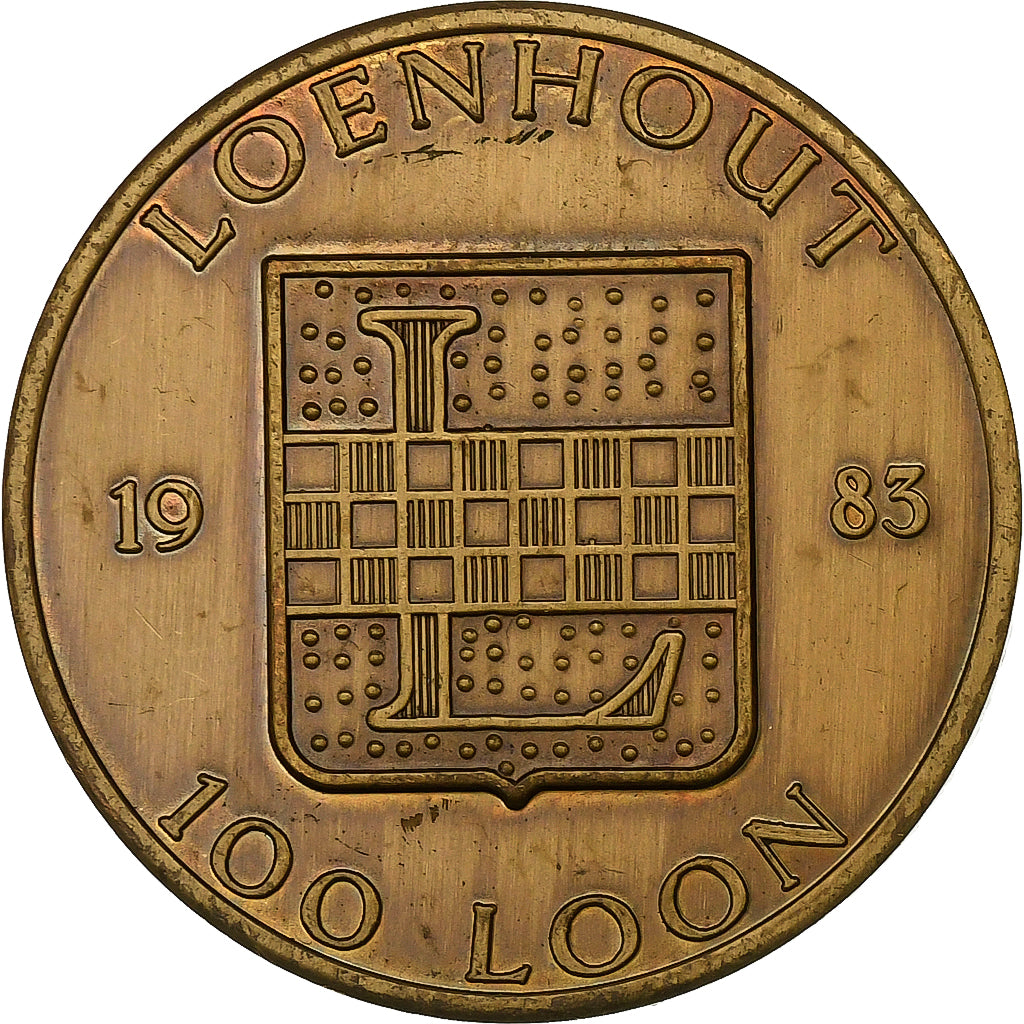 Belgium, Token, 100 Loon - Loenhout, 1983, Copper, AU(55-58)