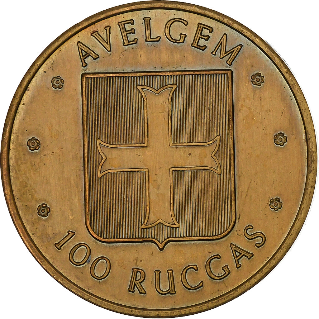 Belgium, Token, 100 Rucgas - Avelgem, 1982, Copper-nickel, AU(55-58)