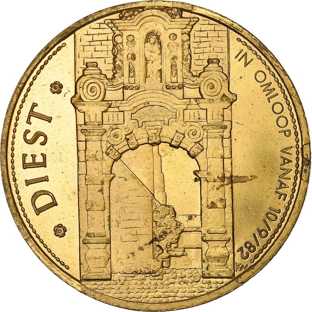 Belgia, Token, 100 Diesters - Diest, 1982, Mosiądz niklowy, AU(55-58)