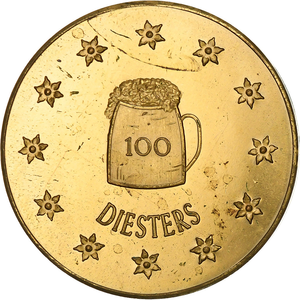 Belgia, Token, 100 Diesters - Diest, 1982, Mosiądz niklowy, AU(55-58)