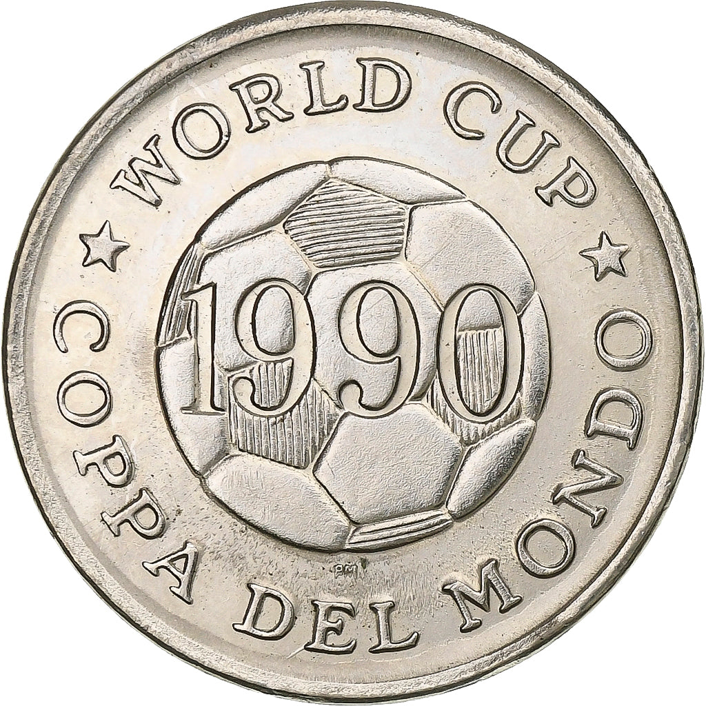 United Kingdom, Medal, World Cup Soccer, 1990, Copper-nickel, AU(55-58)