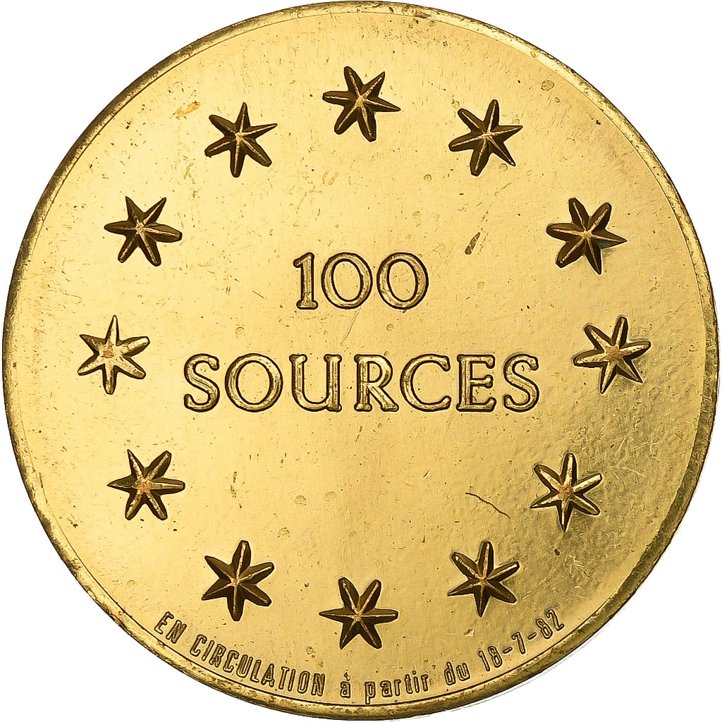 België, Token, 100 Sources - Spontin, 1982, Koper, PR