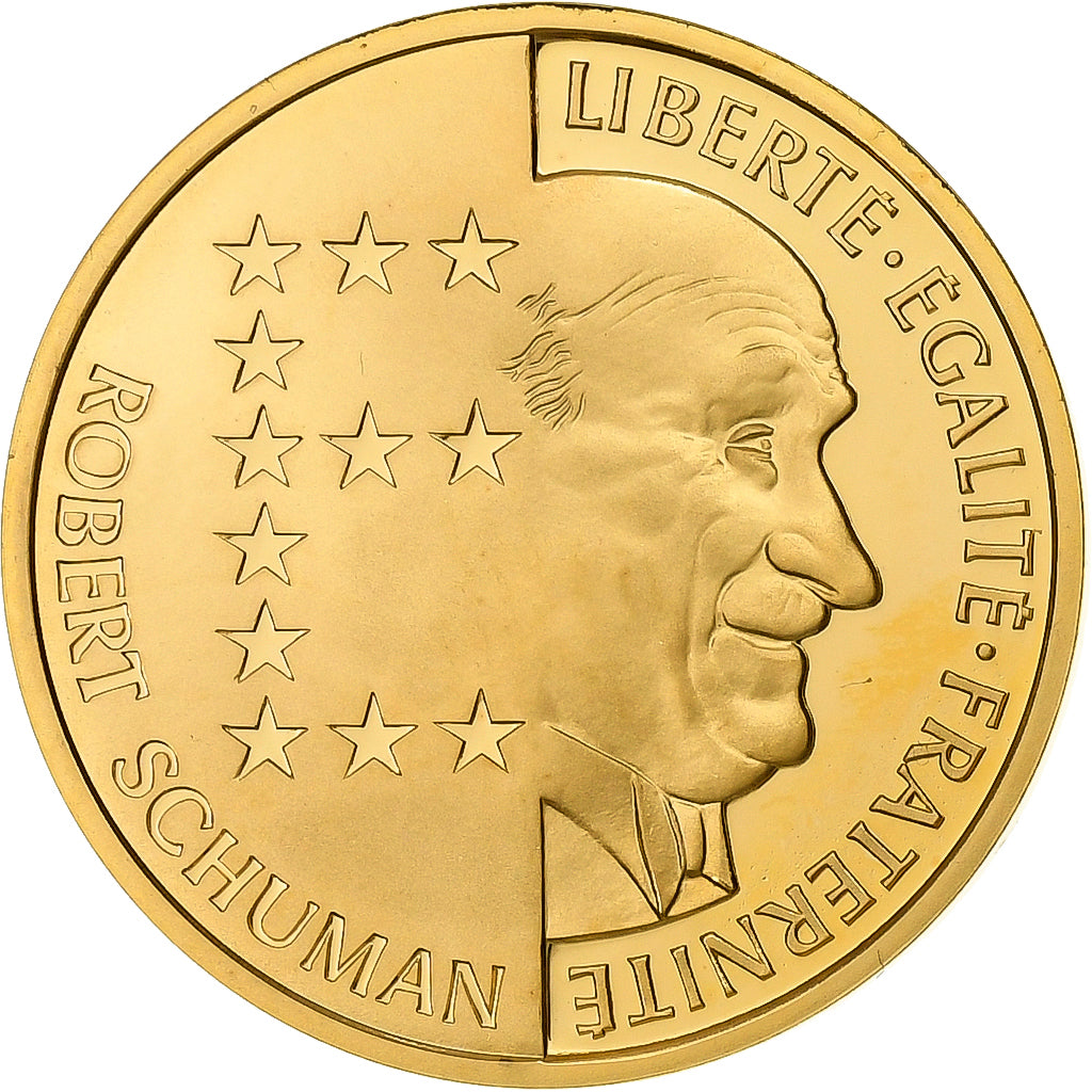 Francia, 10 Francs, Robert Schuman, 1986, MDP, Oro, SPL, KM:958c