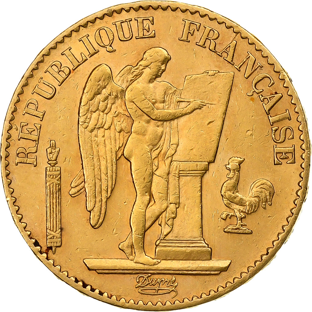 Francia, 20 Francs, Génie, 1875, Paris, Oro, MBC, Gadoury:1063, KM:825