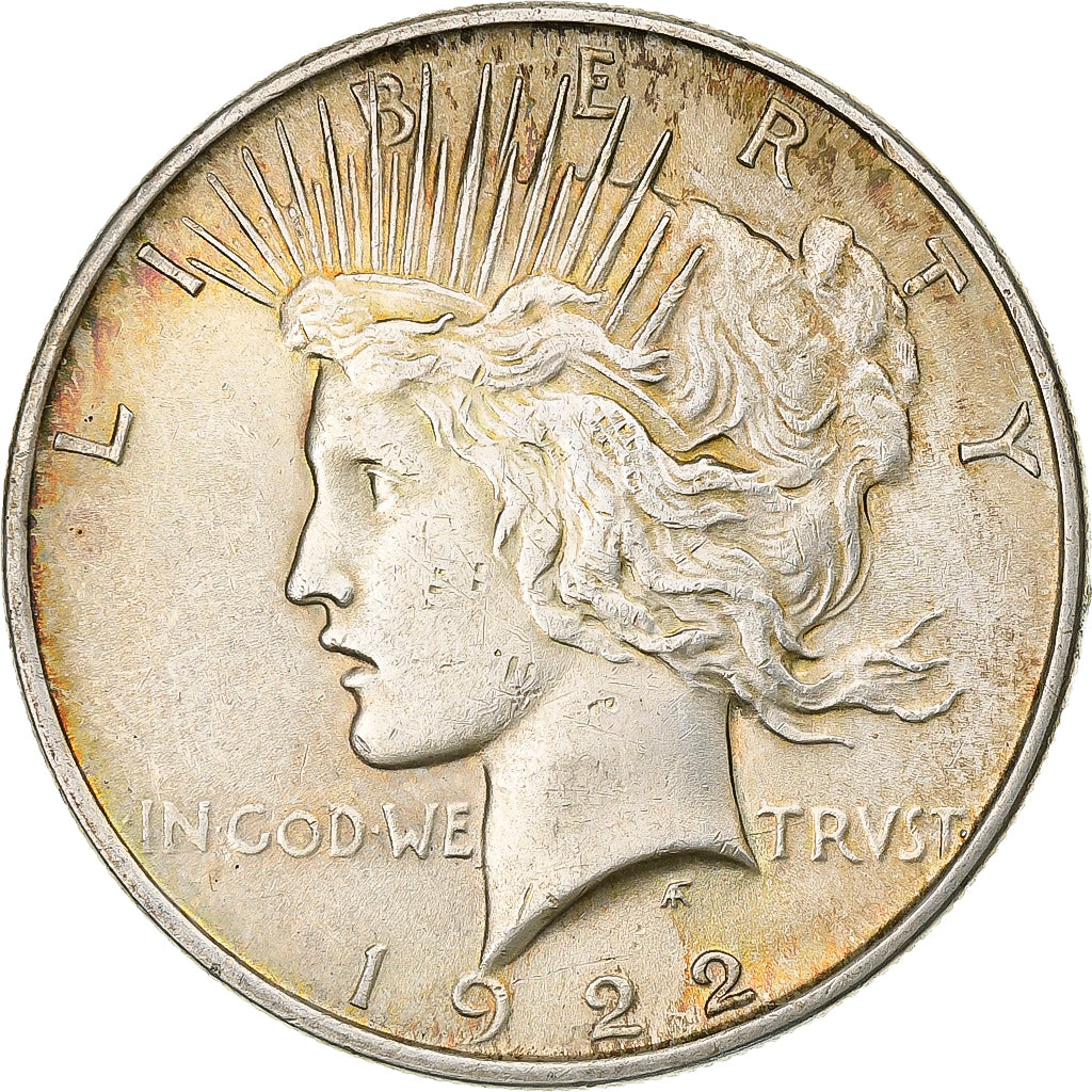 United States, 1 Dollar, Peace, 1922, Philadelphia, Silver, EF(40-45), KM:150