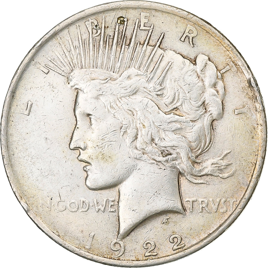 États-Unis, 1 Dollar, Peace, 1922, Philadelphie, Argent, TB+, KM:150