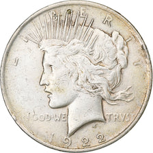 États-Unis, 1 Dollar, Peace, 1922, Philadelphie, Argent, TB+, KM:150