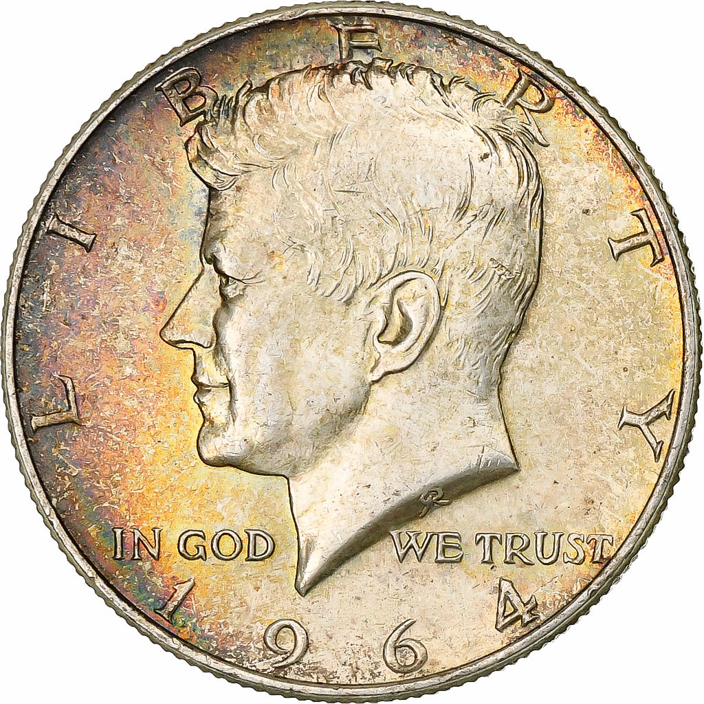 Stati Uniti, Half Dollar, Kennedy, 1964, Philadelphia, Argento, BB, KM:202