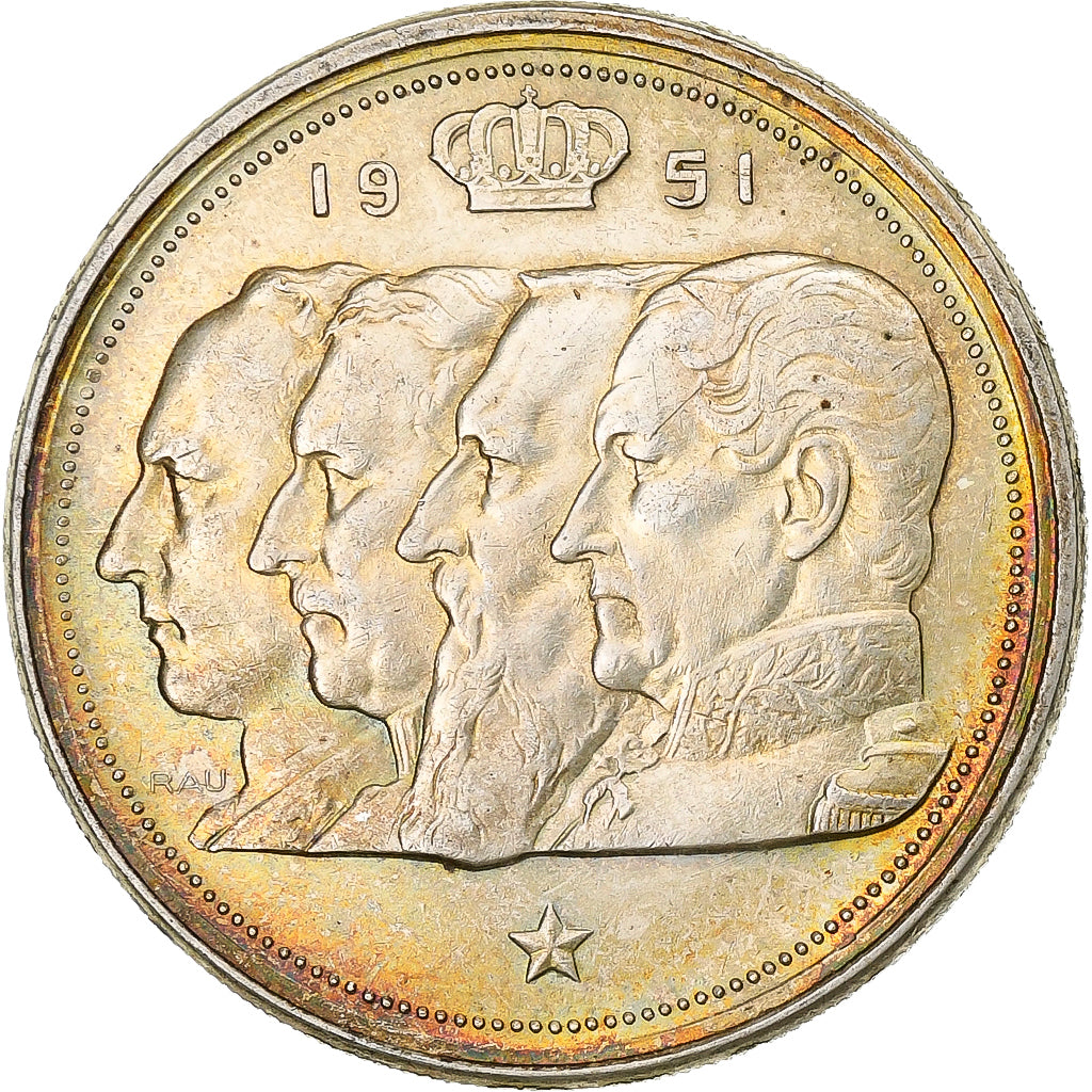 Belgium, 100 Francs, 1951, Silver, EF(40-45)