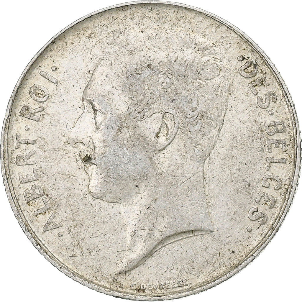 Belgien, Albert I, 1 Franc, 1912, Silber, SS