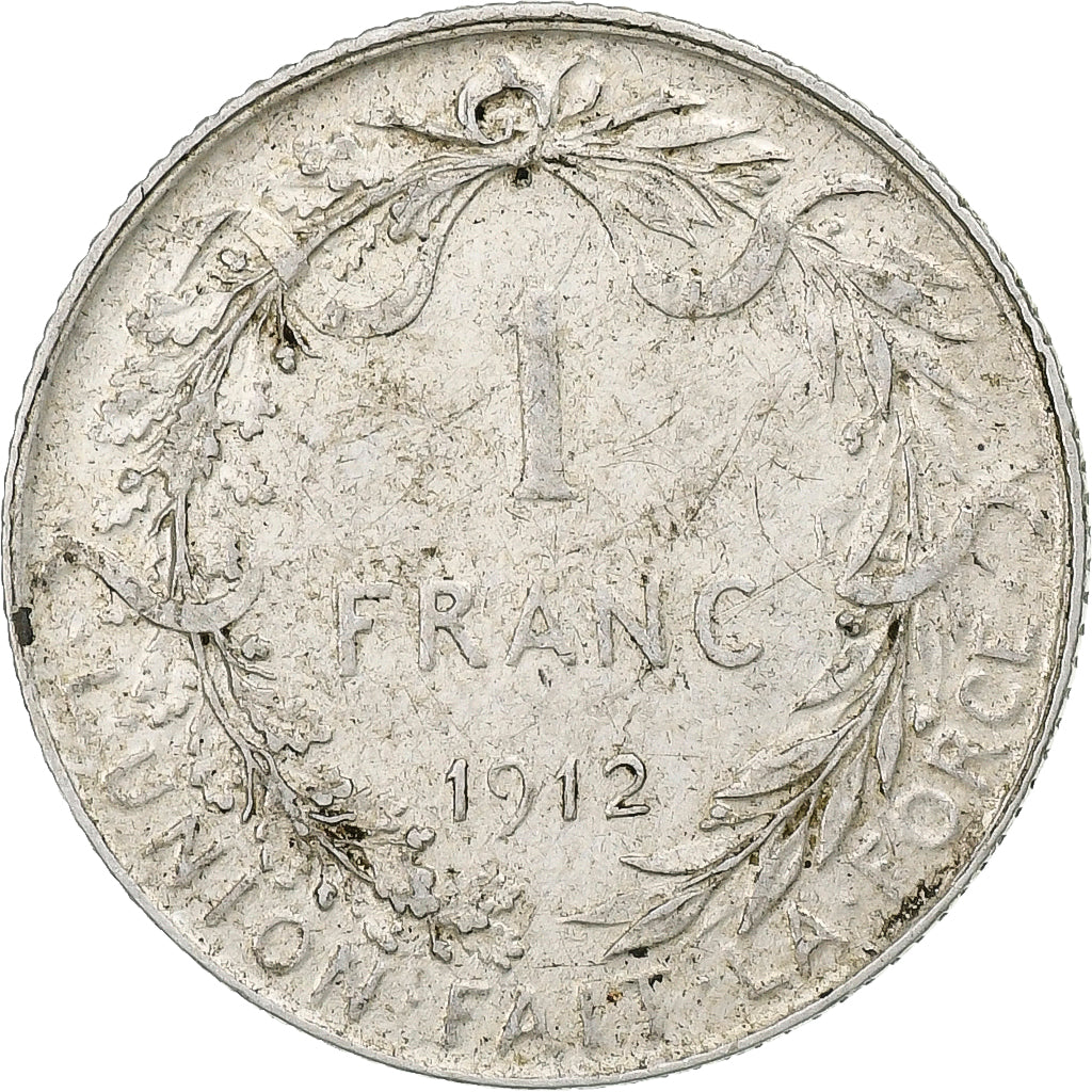 Belgien, Albert I, 1 Franc, 1912, Silber, SS