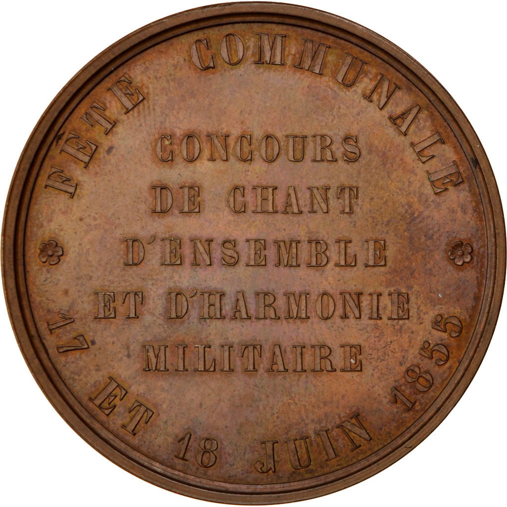 Francia, medaglia, Second French Empire, 1855, Rame, SPL-