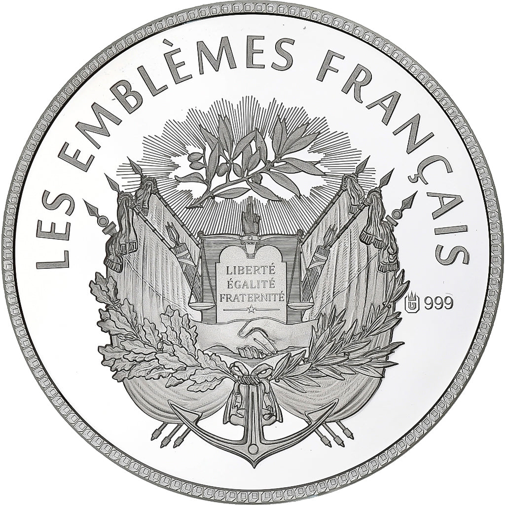 Francia, medaglia, Les Emblèmes français, Faisceau de licteur, Argento, SPL