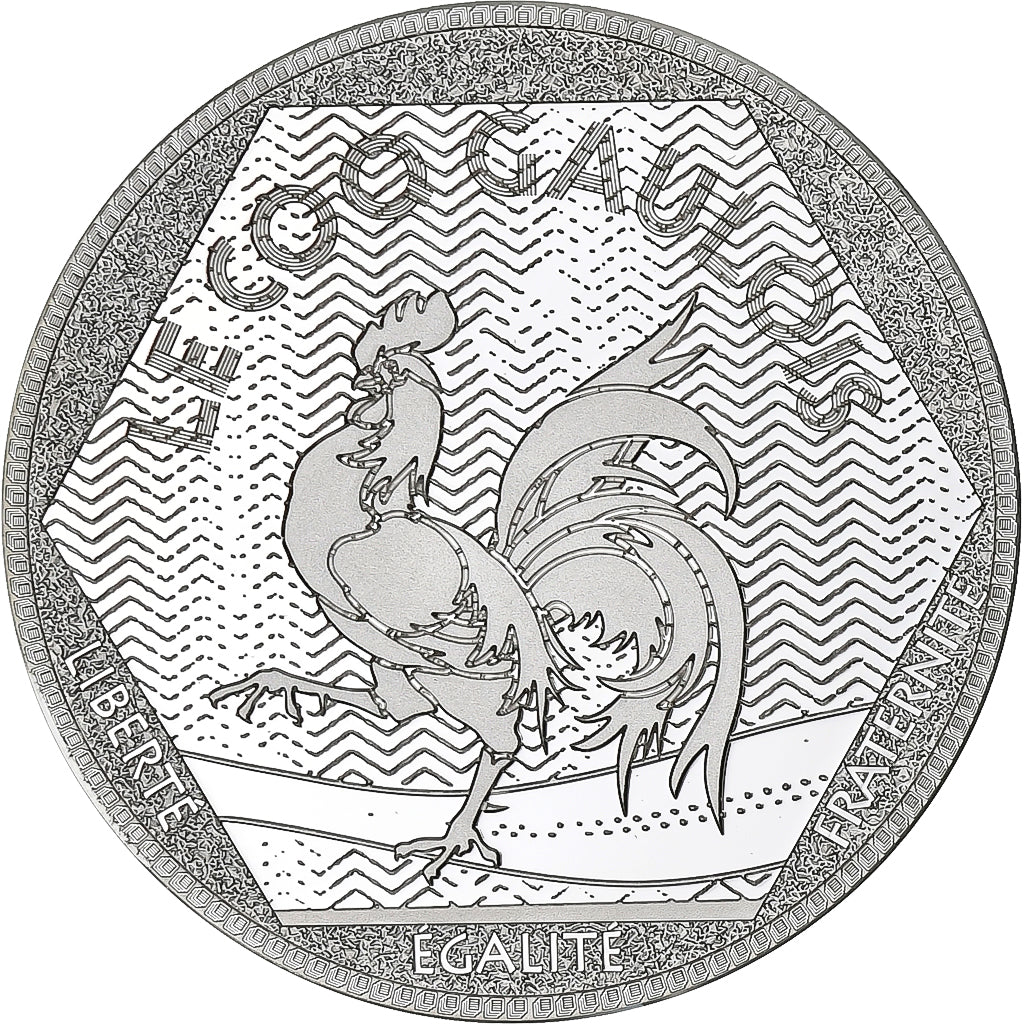 Francia, medaglia, Les Emblèmes français, Le coq gaulois, Argento, SPL