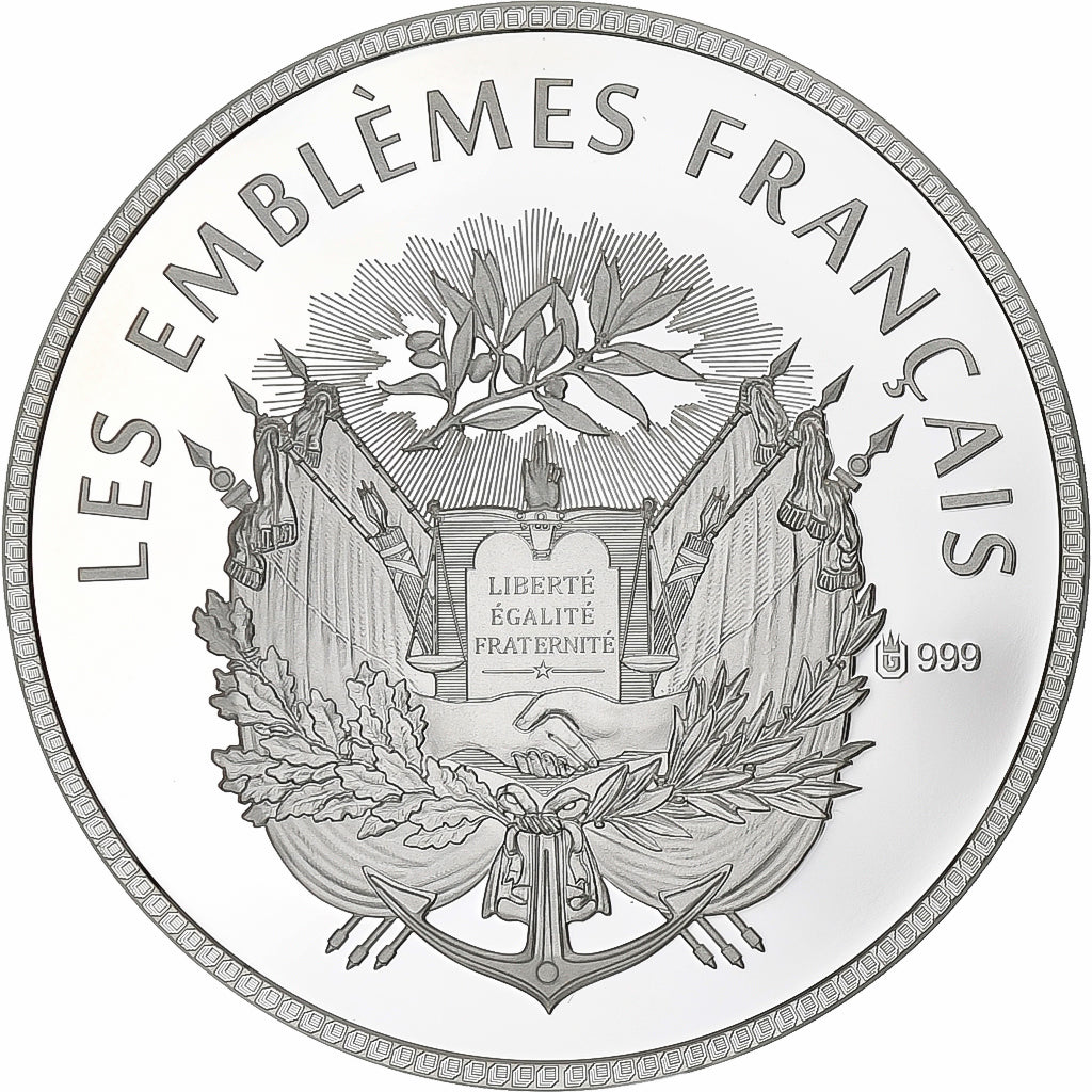 Francia, medalla, Les Emblèmes Français, La Marianne, Plata, EBC+