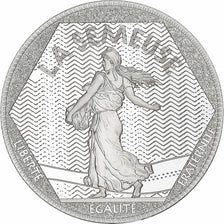 Francia, medaglia, Les Emblèmes Français, La Semeuse, Argento, SPL