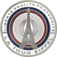 Francia, medaglia, Les Fleurons Français, La Tour Eiffel, Copper Plated Silver