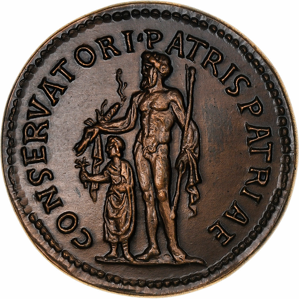 Francja, medal, Reproduction Monnaie Antique, Trajan, Miedź, MS(60-62)