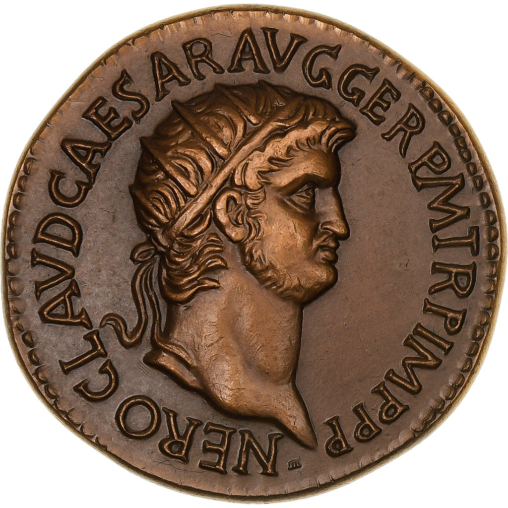 France, Médaille, Reproduction Monnaie Antique,  Néron, Cuivre, SUP+