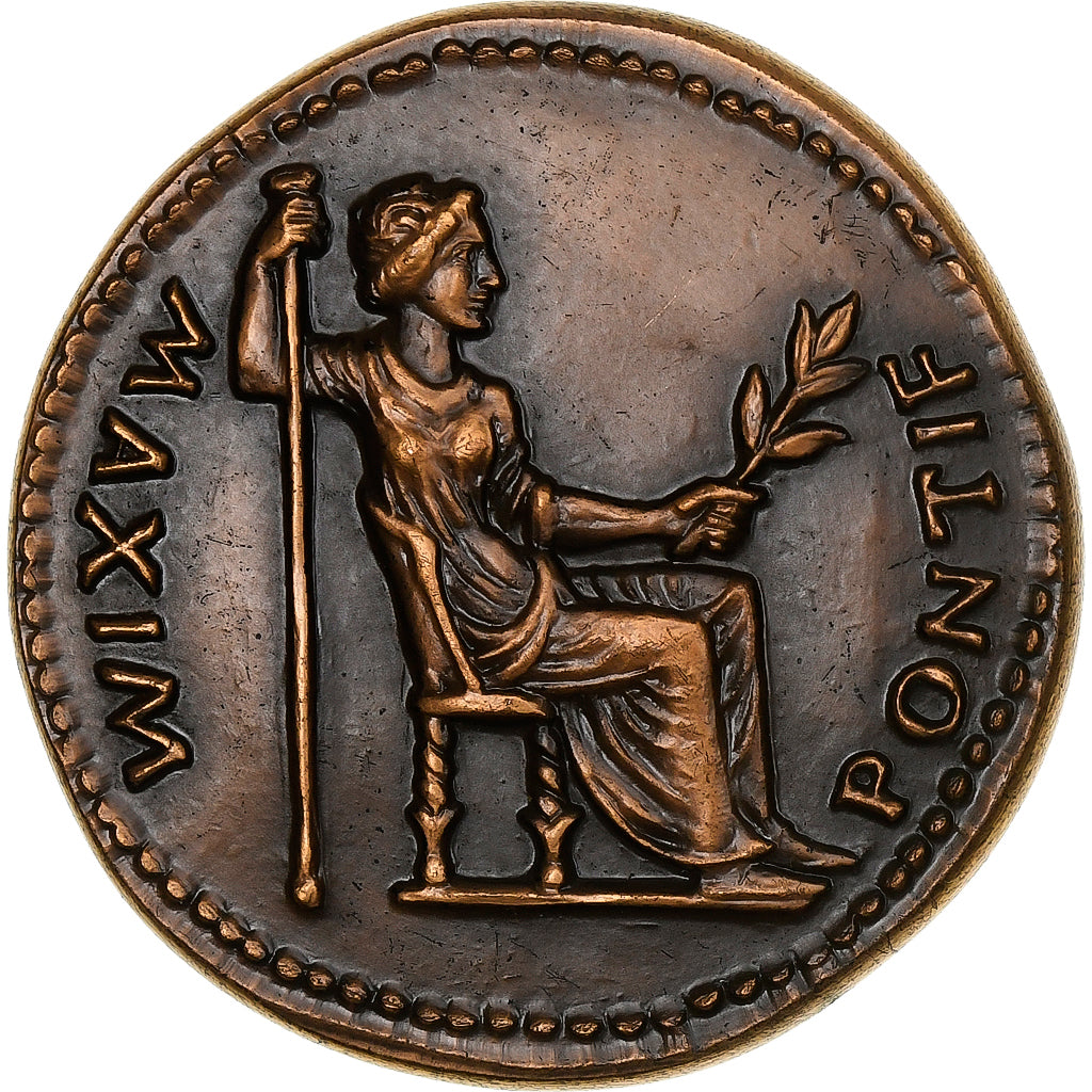Francja, medal, Reproduction Monnaie Antique,  Tibère, Miedź, MS(60-62)