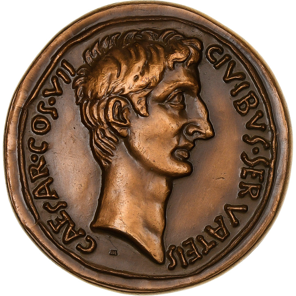 Francia, medalla, Reproduction Monnaie Antique,  Auguste, Cobre, EBC+