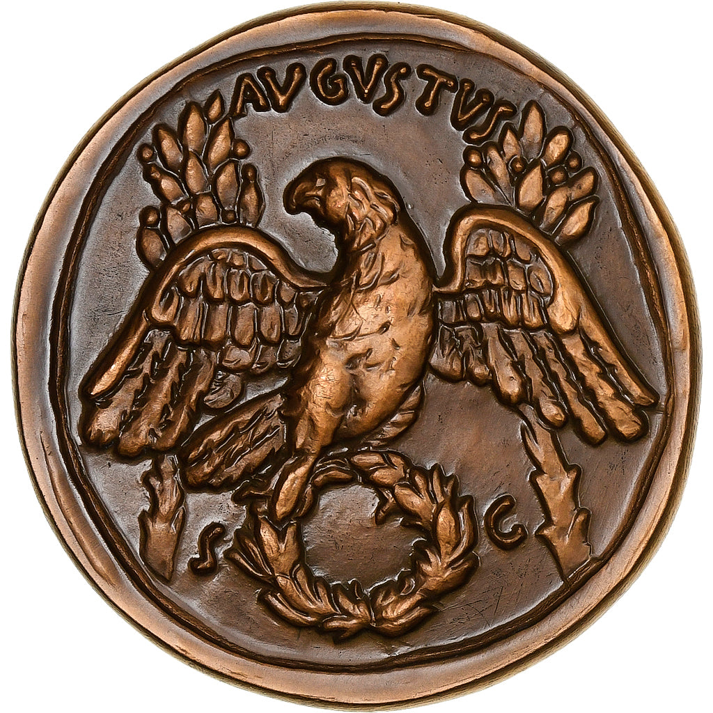 Francia, medalla, Reproduction Monnaie Antique,  Auguste, Cobre, EBC+