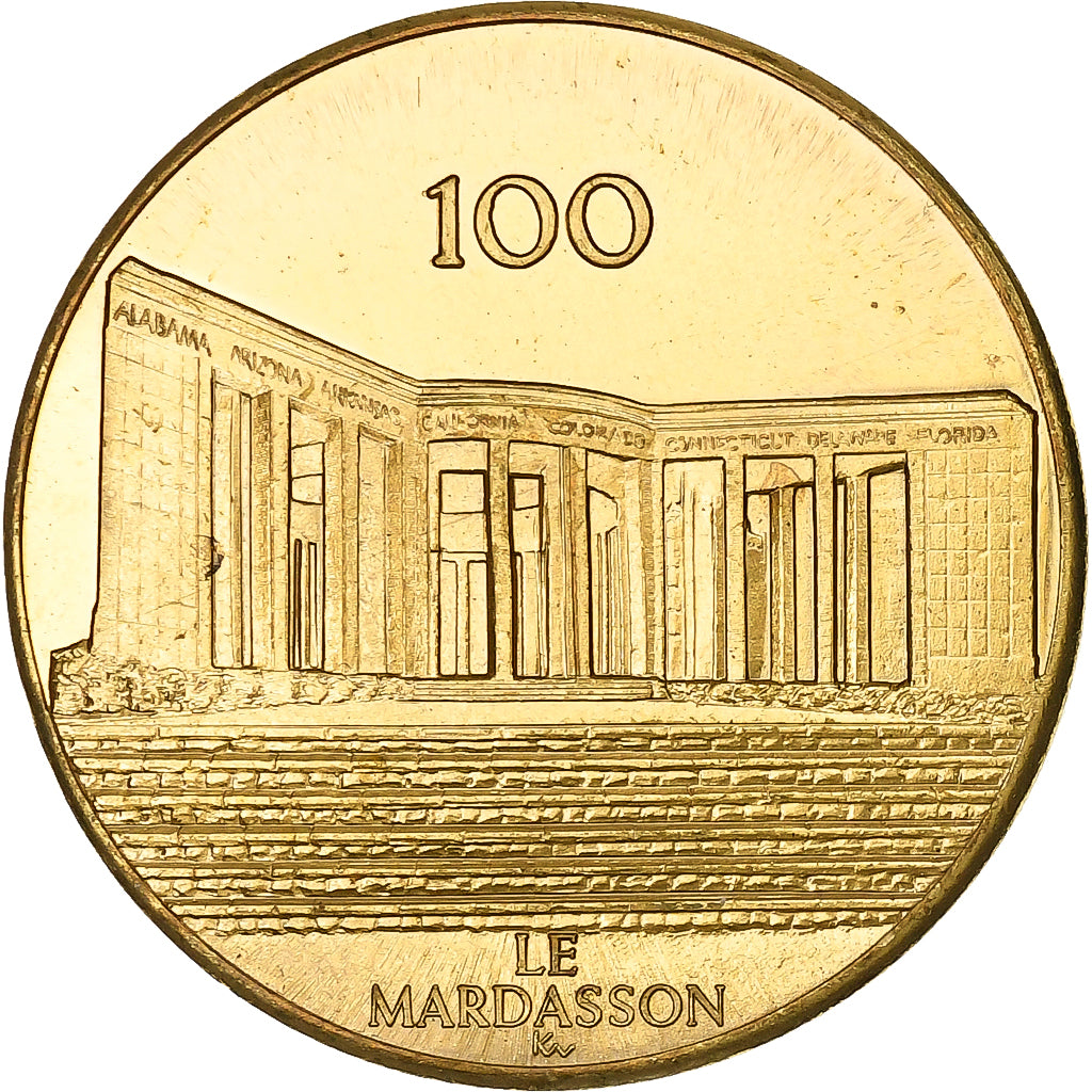 Belgia, Token, 100 Le Mardasson - Bastogne, 1982, Miedź-Nikiel, AU(55-58)