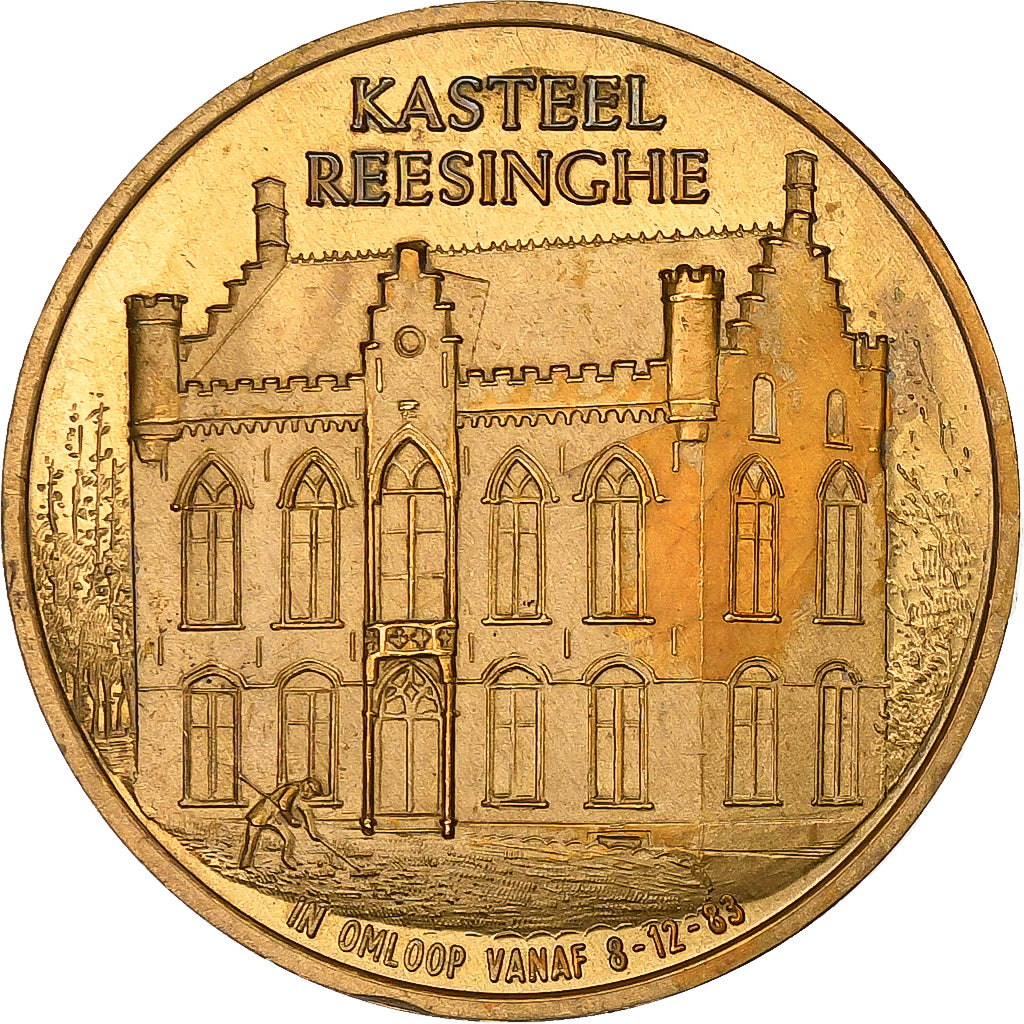 Belgium, Token, 100 Ridders - Maldegem, 1983, Copper, AU(55-58)