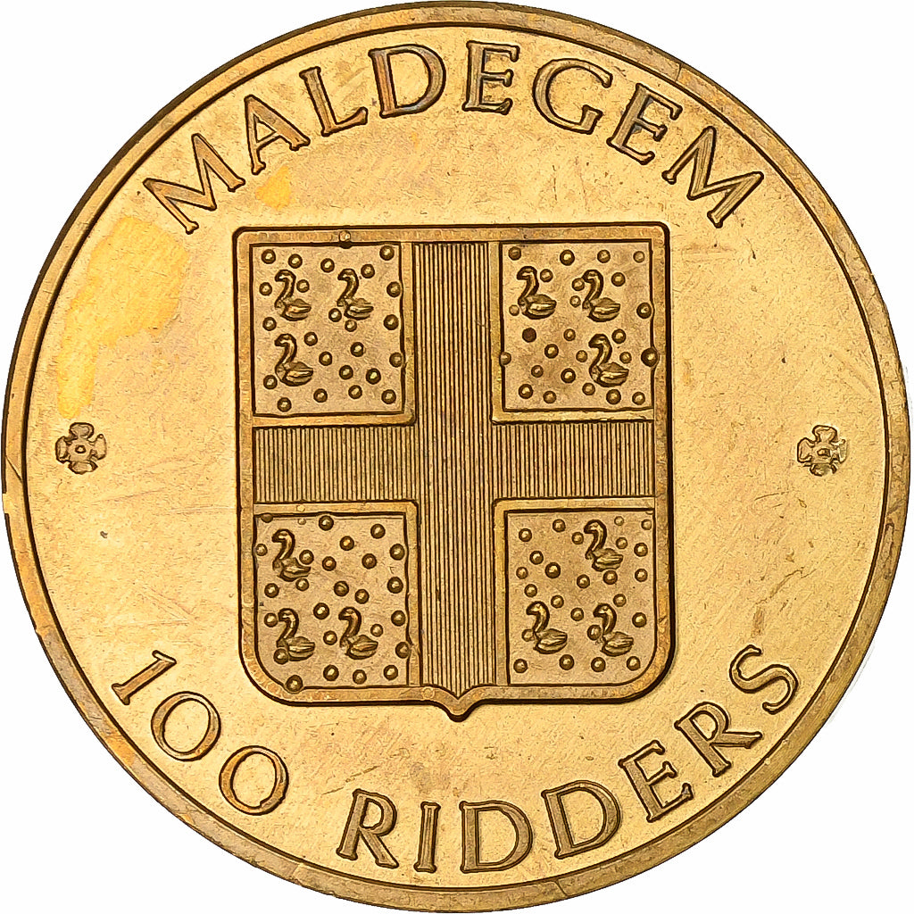 Belgium, Token, 100 Ridders - Maldegem, 1983, Copper, AU(55-58)