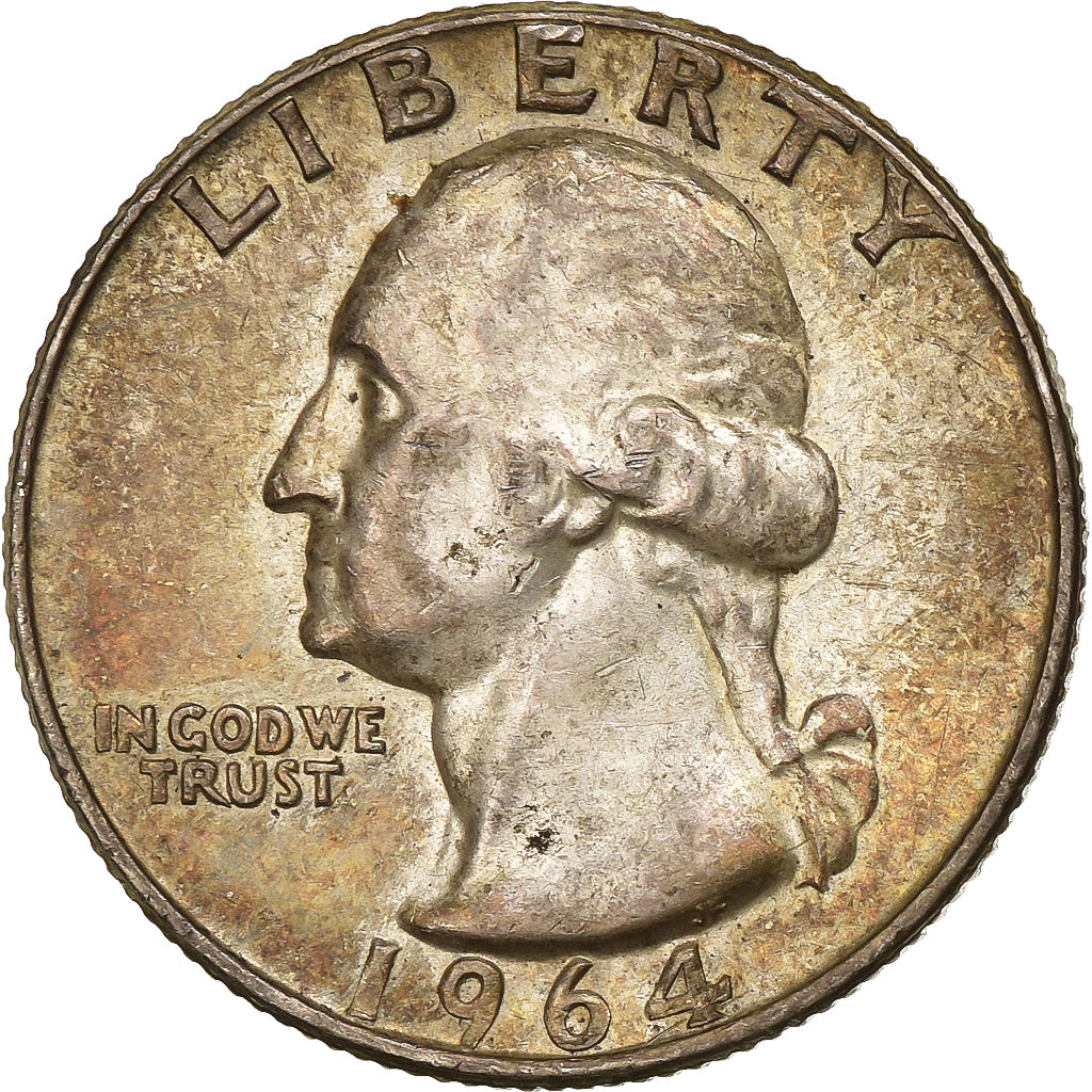 Stati Uniti, 1/4 Dollar, 1964, Philadelphia, Argento, BB, KM:164