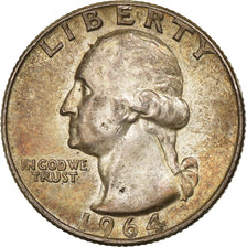 Stati Uniti, 1/4 Dollar, 1964, Philadelphia, Argento, BB, KM:164