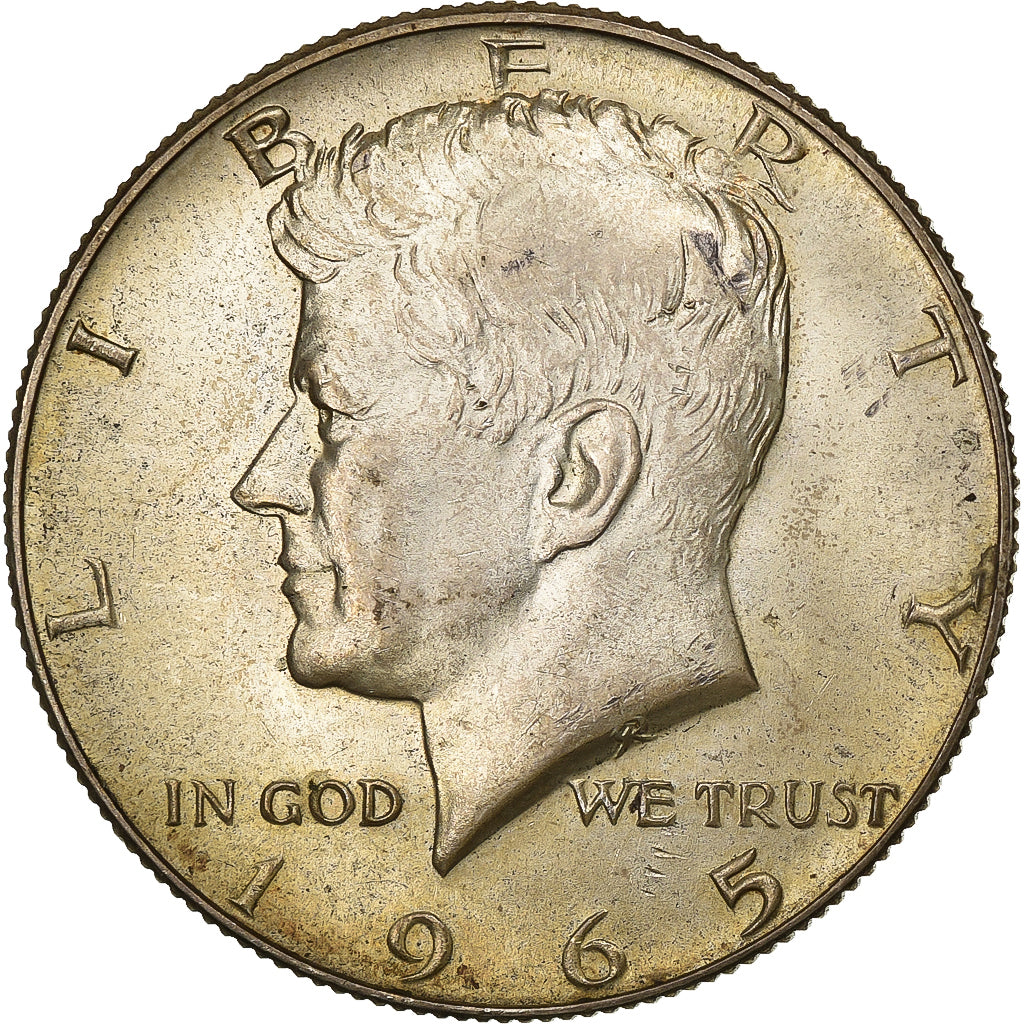 United States, Half Dollar, Kennedy, 1965, Philadelphia, Billon, EF(40-45)