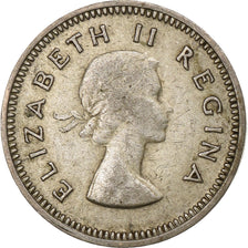 Südafrika, Elizabeth II, 3 Pence, 1958, Pretoria, Silber, SS, KM:47