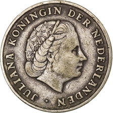 Nederlandse Antillen, Juliana, 1 Gulden, 1952, Zilver, ZF