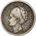 Antille olandesi, Wilhelmina I, 1/10 Gulden, 1944, Argento, BB, KM:43