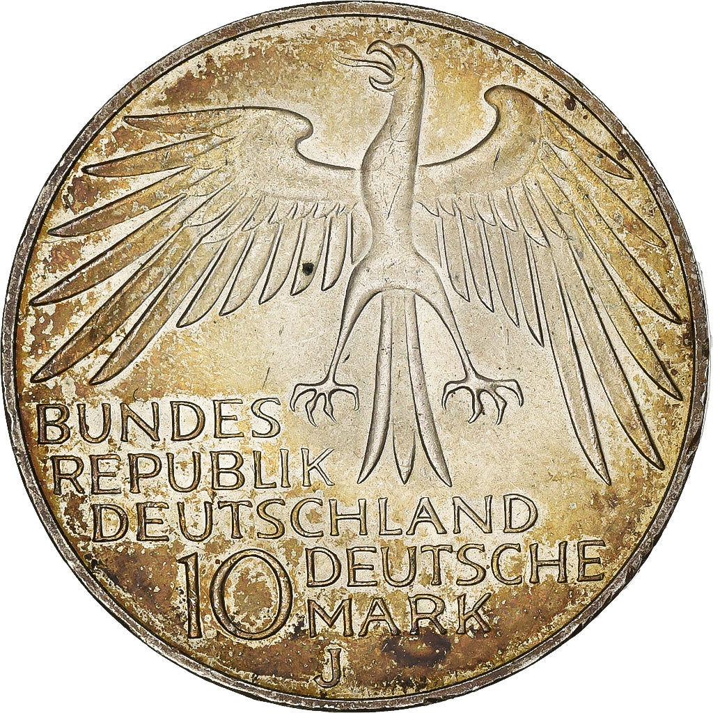 Deutschland, 10 Mark, Munich Olympics, 1972, Hamburg, Silber, SS, KM:133