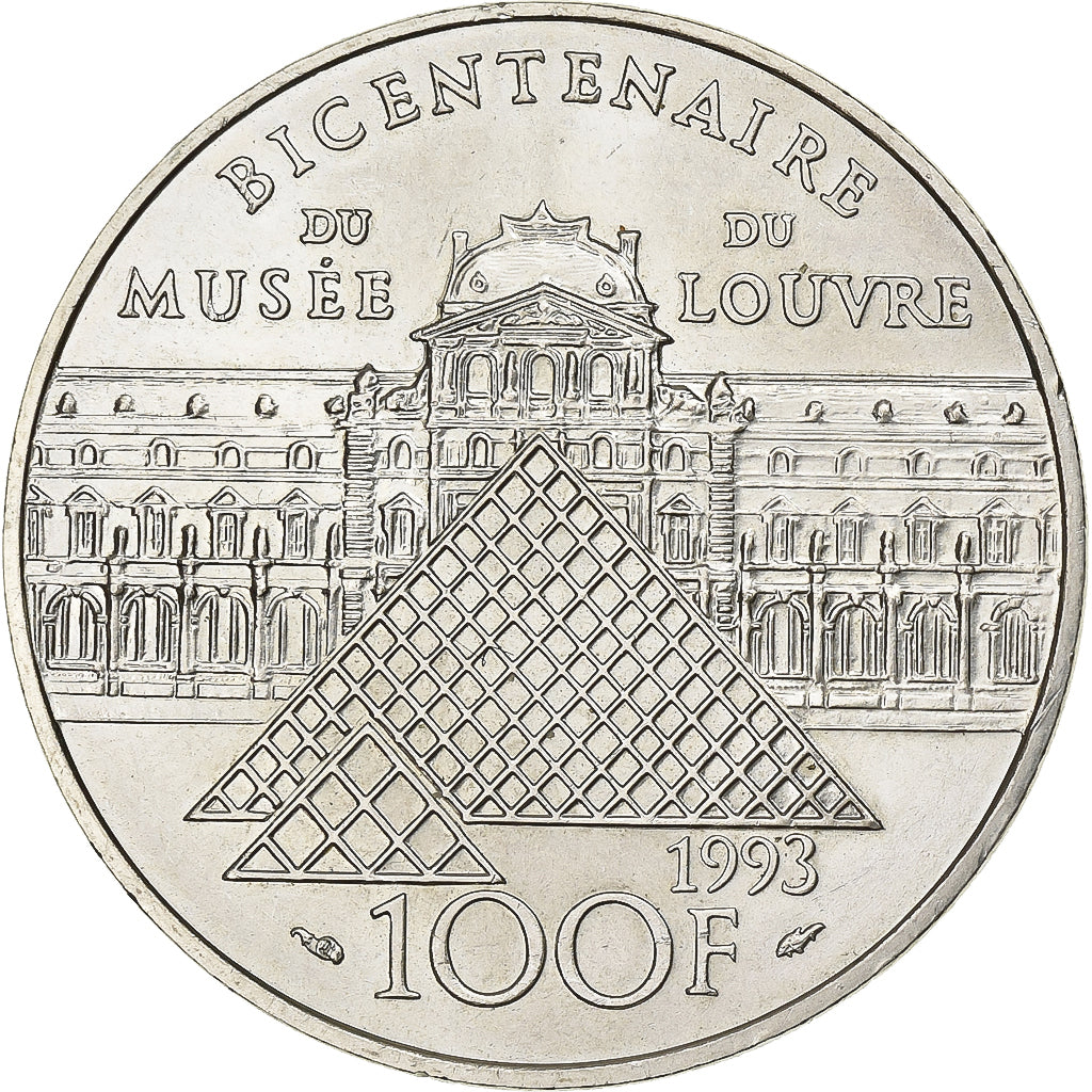 Frankreich, 100 Francs, Liberté guidant le peuple, 1993, Silber, SS+