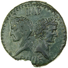 Augustus & Agrippa, Dupondius, 9-3 BC, Nemausus, Brązowy, AU(50-53), RIC:158