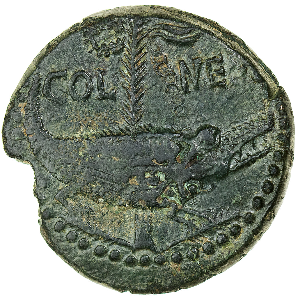 Augustus & Agrippa, Dupondius, 9-3 BC, Nemausus, Bronze, SS+, RIC:158