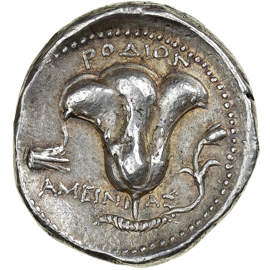 Rhodos, Tetradrachm, ca. 230-205 BC, Rhodes, Prata, AU(50-53)
